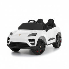 White toy car with black interior