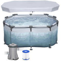 Lay-Z-Spa hot tub with cover and filter pump