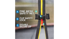 Megastar 12 ft Jump N Bounce Trampoline-Safty