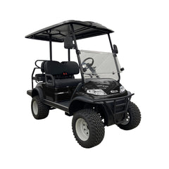 premium off road Golf Cart 4 Seater with lifted suspension in black color