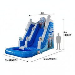 Inflatable slide with Frozen characters