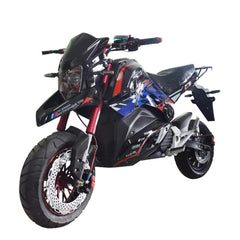 Electric 60 v sports motorbike for adults - black blue