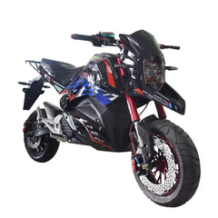 Electric 60 v sports motorbike for adults - black blue