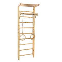 Megastar Wooden Swedish Ladder Wall Set with Trapeze bars for kids