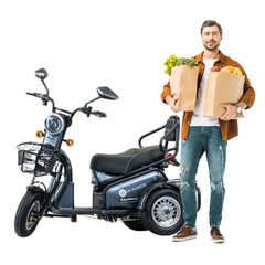 MEGAWHEELS 3 Wheels Electric Scooter With Basket