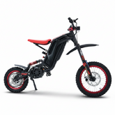 Black and red 79BIKE Viper S Electric Dirt Bike with seat