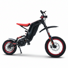Black and red 79BIKE Viper S Electric Dirt Bike with seat