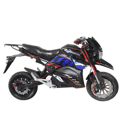 Electric 60 v sports motorbike for adults - black blue