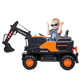 Megastar Kids Electric Rideon 12v Licensed Volvo Excavator Truck With RC