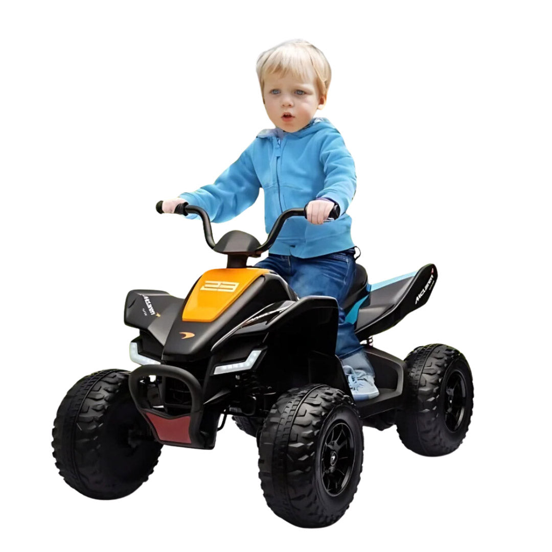 Megastar Kids Electric Ride-on Licensed McLaren Racing 12v Quad bike