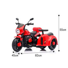 Megastar Rideon Electric Hunter Bike With Side by Side Car 12 V With Rc for 2 Kids