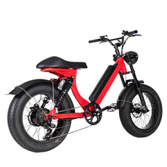Electric Fat tyre Bike 48 v with lights pedal and removable battery- Red