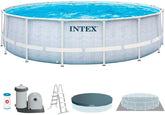 Intex 16' x 48" Prism Frame Chevron Premium Above Ground Pool Set