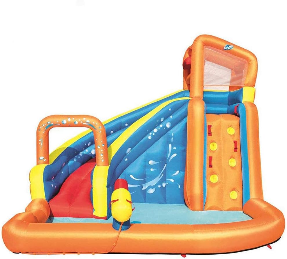 Bestway Waterpark Turbo Splash Inflatable Bouncer Water Park, Bouncy Castle, Water Slide and Pool for Kids