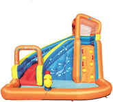 Bestway Waterpark Turbo Splash Inflatable Bouncer Water Park, Bouncy Castle, Water Slide and Pool for Kids