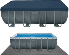 Intex rectangular above-ground pool with cover