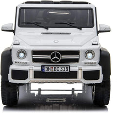 Front View of White Mercedes-Benz toy car