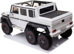 White off-road vehicle with black wheels, Mercedes-Benz AMG G63 6X6 Electric Kids Ride On Car
