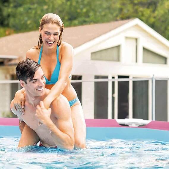 PINK METAL FRAMETH POOL 2.44mtX76cm