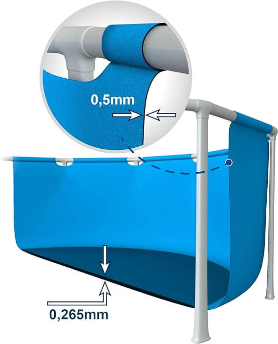 PINK METAL FRAMETH POOL 2.44mtX76cm