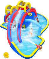 Kids Play Inflatable Water Slide Bounce House with Splash Pools