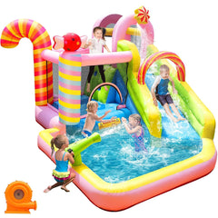 Kids Enjoy Inflatable Bounce House Water Slide for Kids