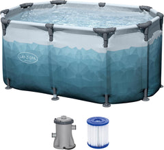 Inflatable pool with filter and pump