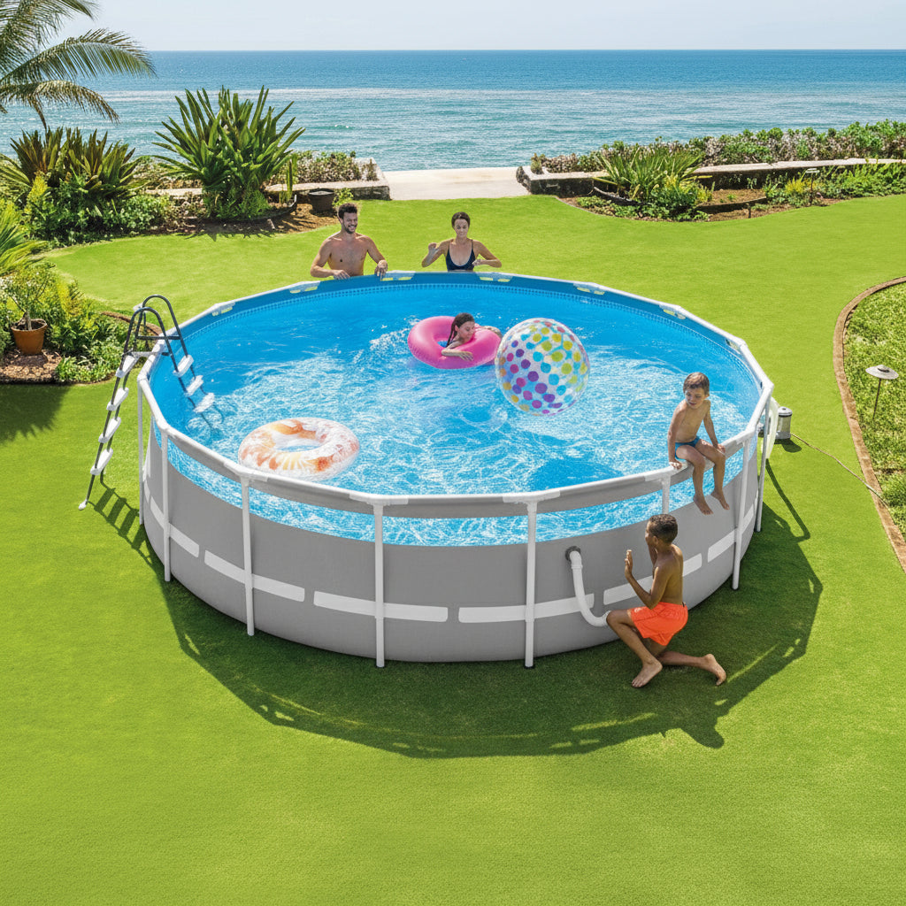 Intex Prism Frameth Clearview Premium Round Pool Set 4.27x1.07mt