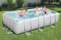 Bestway 16’ X 8’ X 48” Portable Set Power Steel Rectangular Swimming Pool