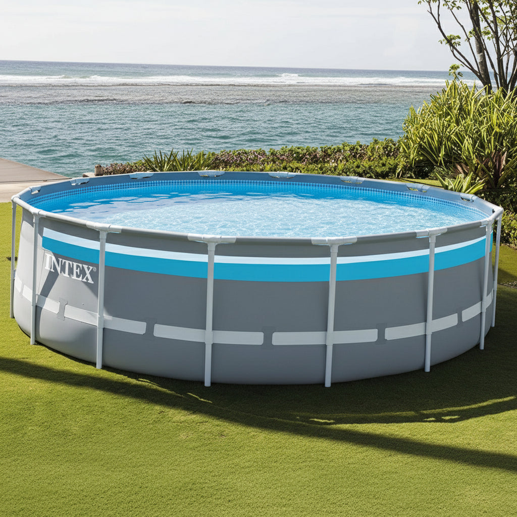 Intex Prism Frameth Clearview Premium Round Pool Set 4.27x1.07mt