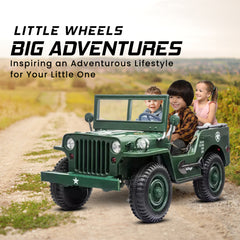 Megastar Mini Willys Jeep Buggy Electric Ride on 24 V With 3 Seats for Kids