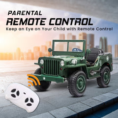 Megastar Mini Willys Jeep Buggy Electric Ride on 24 V With 3 Seats for Kids