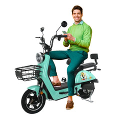 Megawheels Spark Electric Pedal Scooter 48V with Led screen-Blue