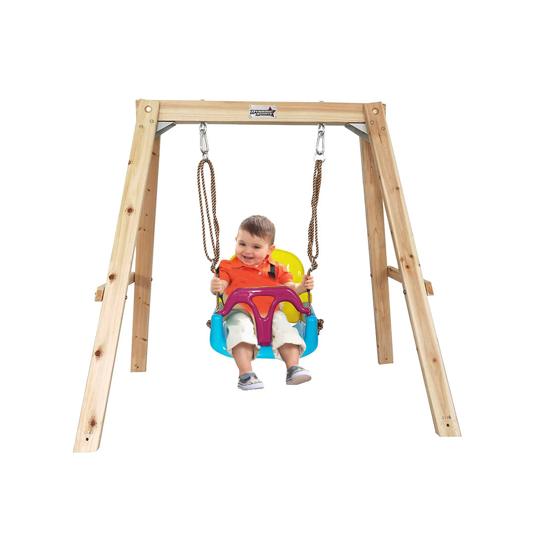 Megastar's Dynamic Sports Growing Giraffe Wooden Swing Set