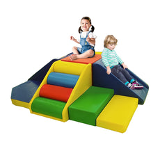 Megastar Soft Play Zone Multi Pyramids Fun Area With Slide, Roll & Climbing Activities