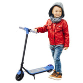 kids electric foldable scooter with led lights - Blue