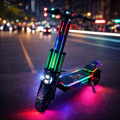 Megawheels Electric Scooter Night Fury Pro 60V 40AH Battery Dual Motor 6000 Watt Motor Power long range and High speed Speed 90 Km/h