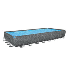 Bestway Rectangular Steel Above Ground Swimming Pool PVC Material 956 X 488 X 132Cm