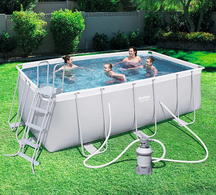 Bestway Power Steel Rectangular Frame Set AGP 4.12m x 2.01m x 1.22m