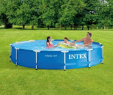 Intex Metal Frame Round Pool With Filter 3.66mt X.76M