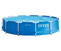 Intex Metal Frame Round Pool With Filter 3.66mt X.76M