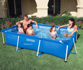 INTEX Metal Frame Rectangular Pool 8.5ft x 5.2ft x 2.1ft