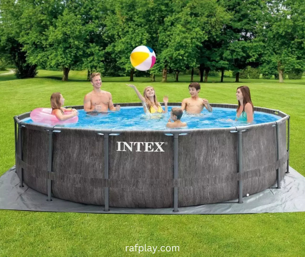 Intex Greywood Prism Frame Premium Round Pool Set 4.57x1.22M