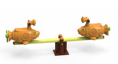 Megastar Kids Amusement Park Twin Fish Seesaw Rocker