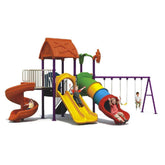 egastar Escapade Metal Outdoor Tower with Triple Slide & Swings