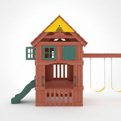 Kiddoro Playful Peaks playhouse with green window