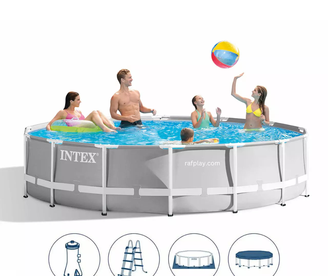 INTEX Prism Frame Pool Round With Filter Pump 427 x 107 cm