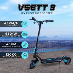 Vsett 9 Foldable Electric Scooters For Adults 52V LG - 45km/h