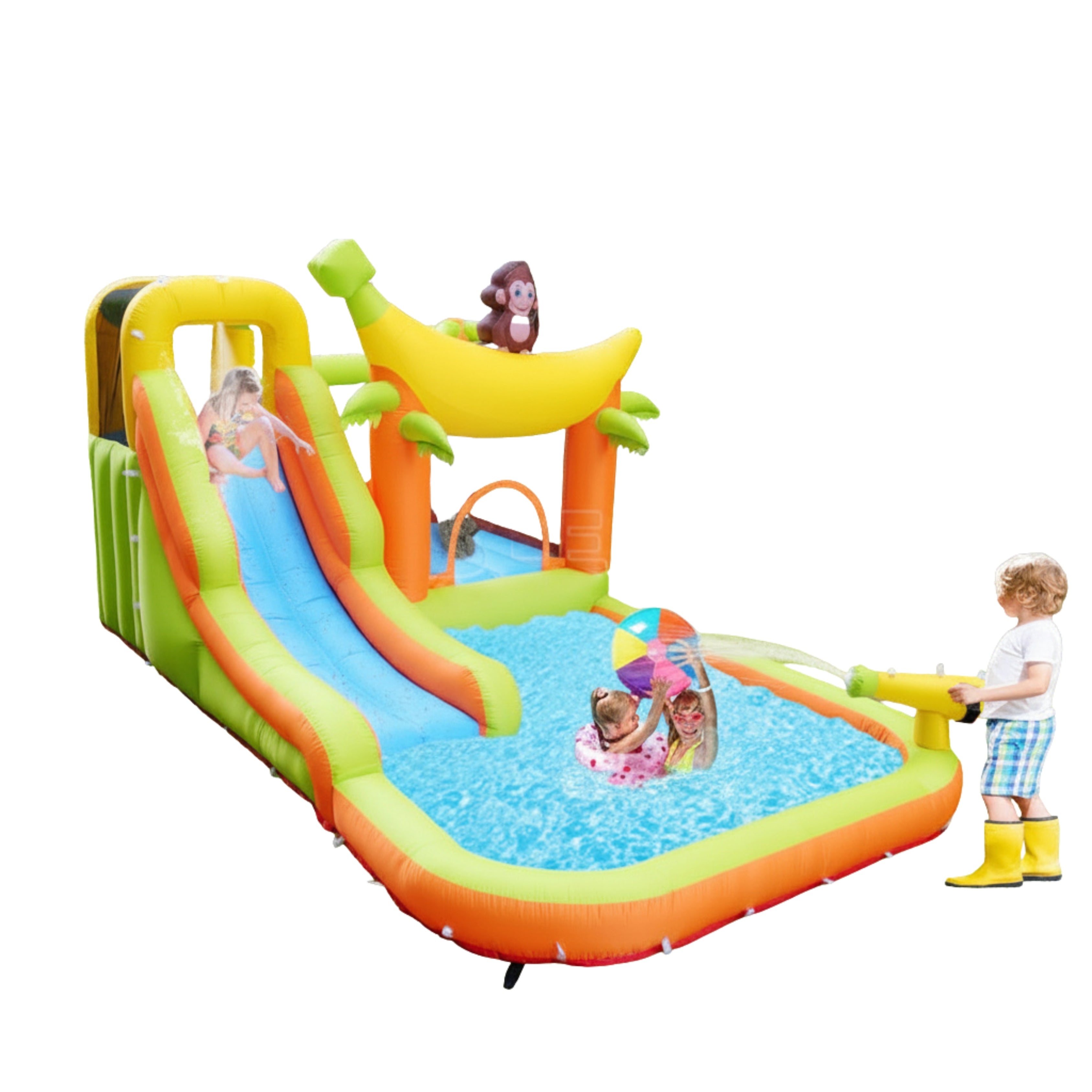 Kids Play Inflatable Monkey Water Jumper Bouncy Castle
