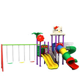 Megastar Kids Playground set Kitty & Flower Mini Metal Amusement